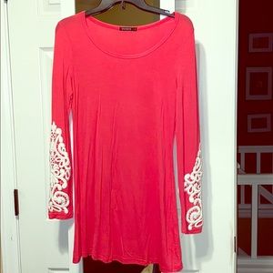 Pretty pink tonic with sleeve detail